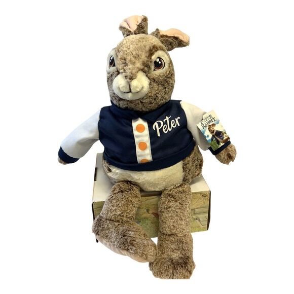 PETER RABBIT Plush With Garden Cart 20” Stuffed Toy Bunny And Wagon - Picture 4 of 16